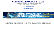 Tablet Screenshot of cospro.com.sg